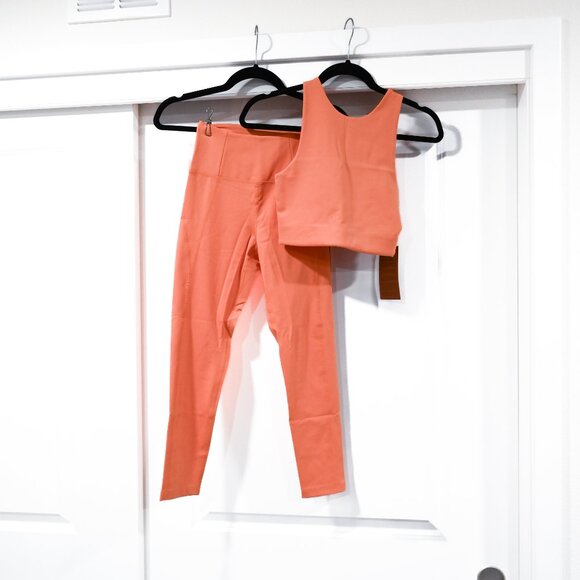 Girlfriend Collective Size XS Orange Leggings and Sports Bra Set NWT - Picture 2 of 9